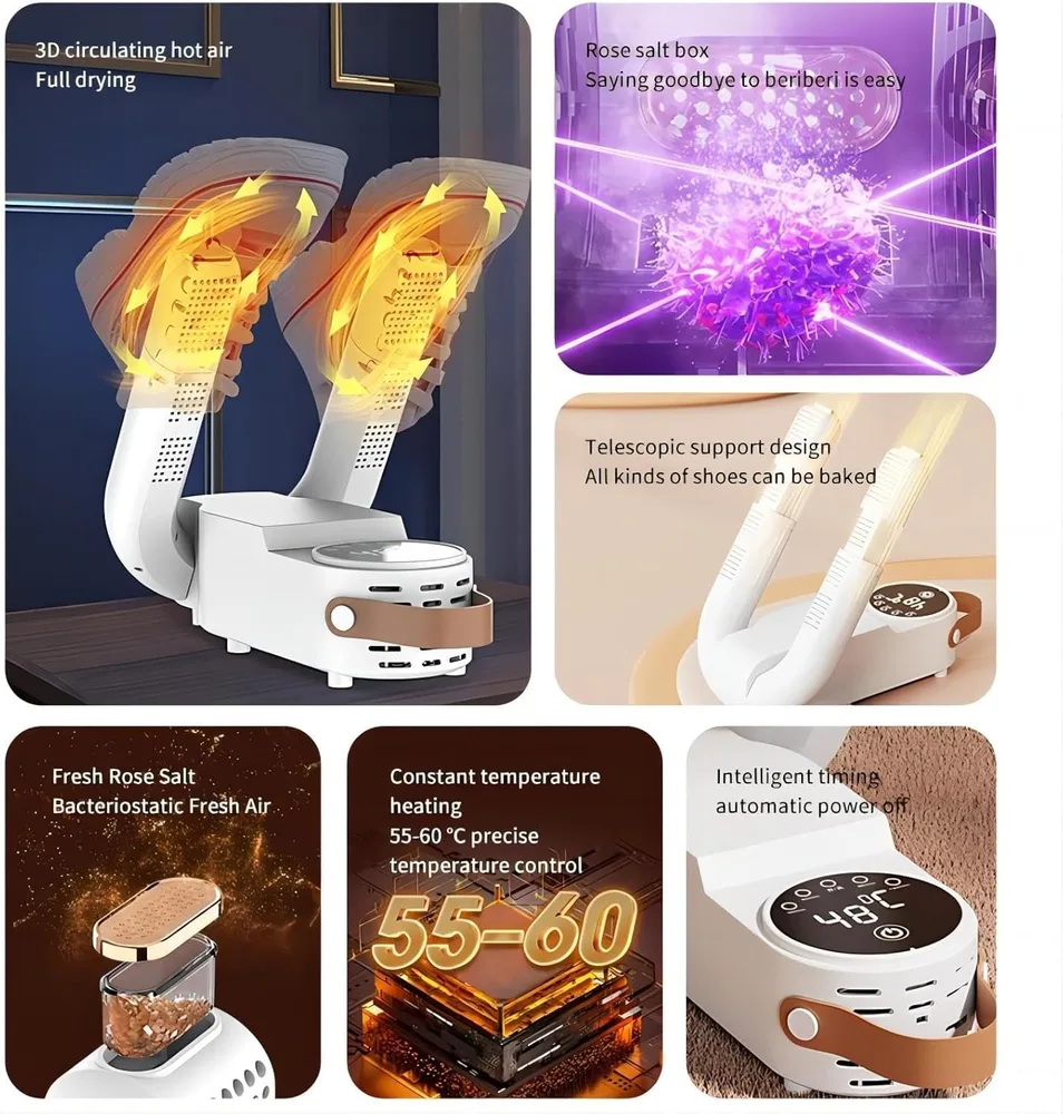 Electric Shoe Dryer- Folding Boot Dryer for Work Boots, Shoe Dryer and Deodorizer — view 2