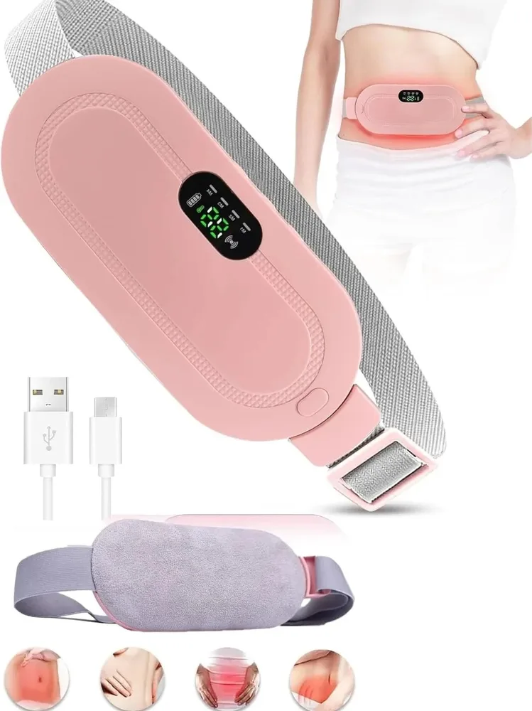 Portable Electric Menstrual Heating Pad Smart Warm Palace Relief Waist Pain Cramps Vibrating Abdominal Electric Belt — view 5