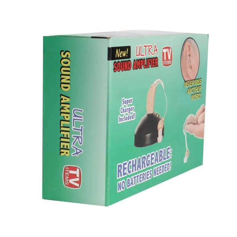Rechargable Sound Amplifier BTE System Hearing Aid 30X Sound Amplification with Recharging Station — view 5