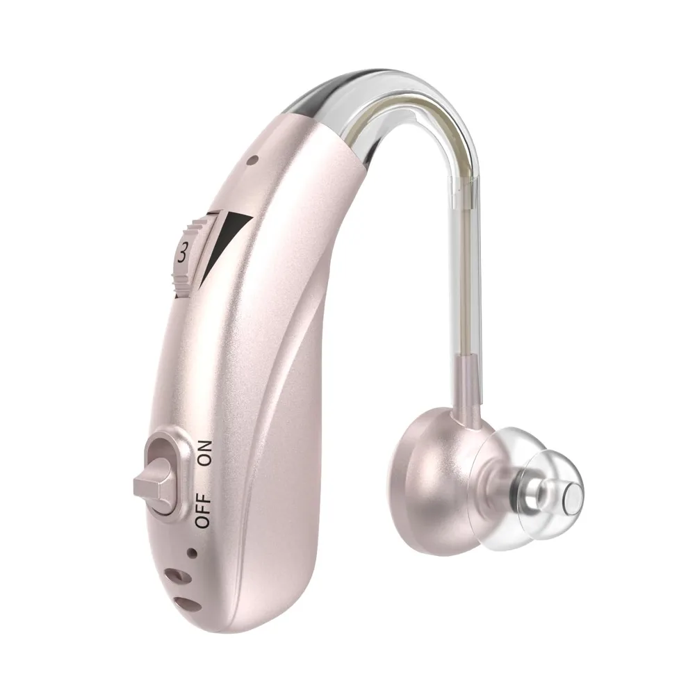 Rechargable Sound Amplifier BTE System Hearing Aid 30X Sound Amplification with Recharging Station — view 3