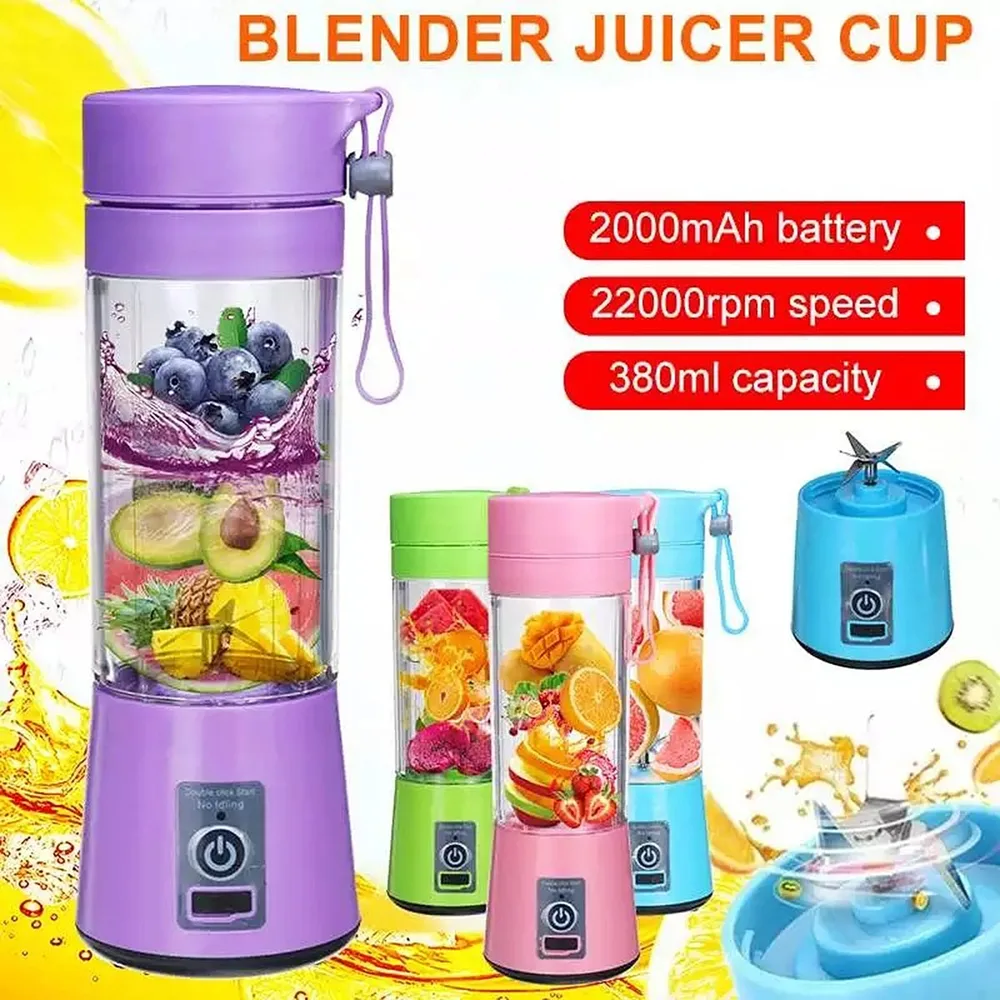 Mini USB Rechargeable Portable Electric Fruit Juicer - Smoothie Maker - Blender Machine — view 3