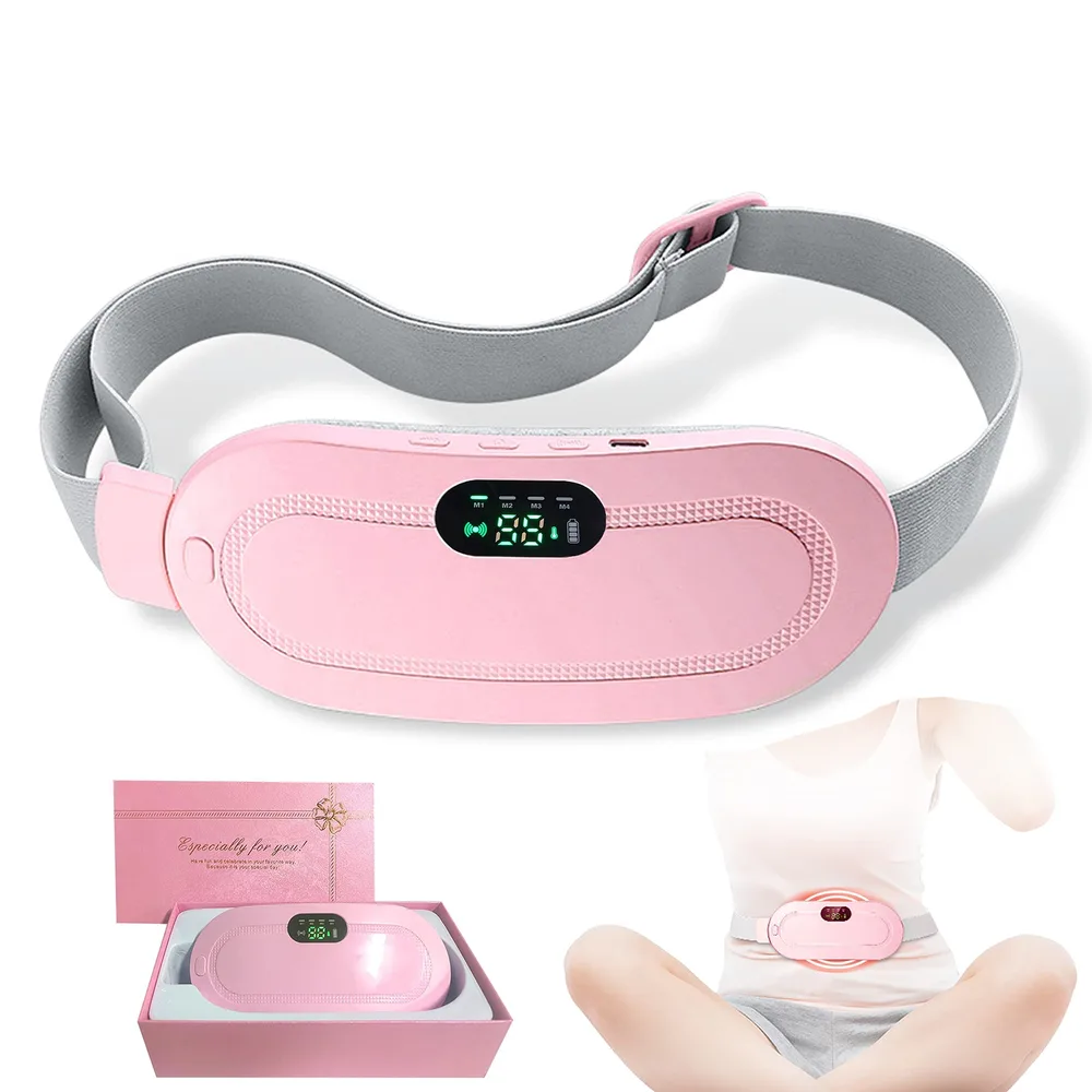 Portable Electric Menstrual Heating Pad Smart Warm Palace Relief Waist Pain Cramps Vibrating Abdominal Electric Belt
