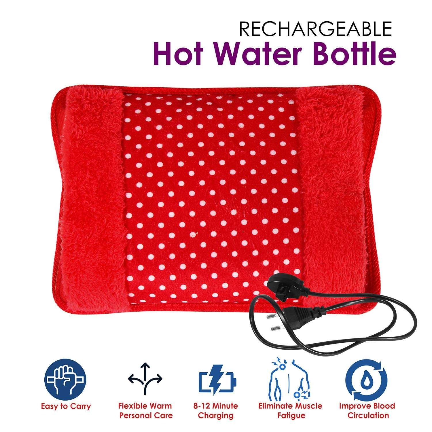 Hot Water Bag Electric Hot Hand Warmer Water Bag and Pain Remover.