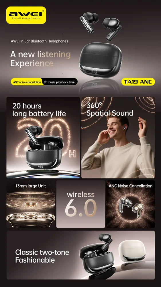 Awei TA19 ANC TWS Earbuds — view 2
