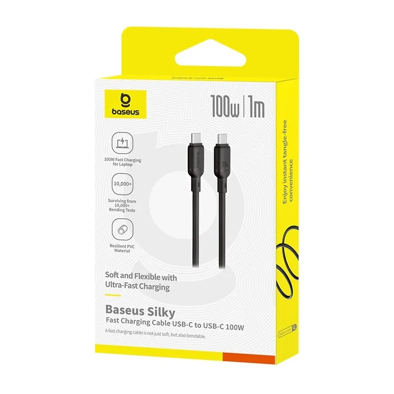 Baseus Silky Series Fast Charging Cable Type-c to Type-C 100W 1m — view 2