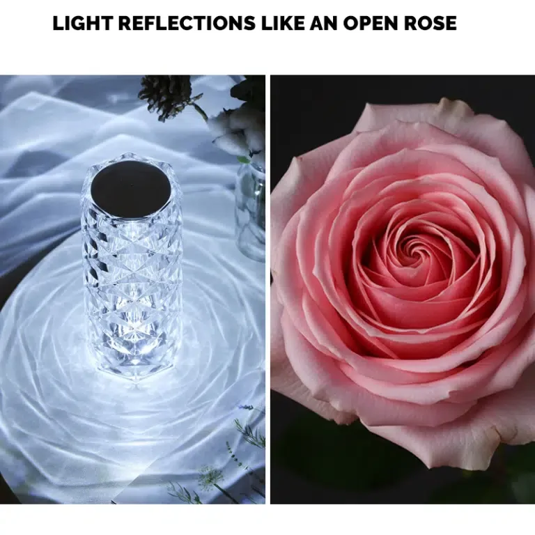 16 Color Crystal Rose Diamond Table Lamp Acrylic Table Lamp with Remote for Living Room, Bedroom — view 2