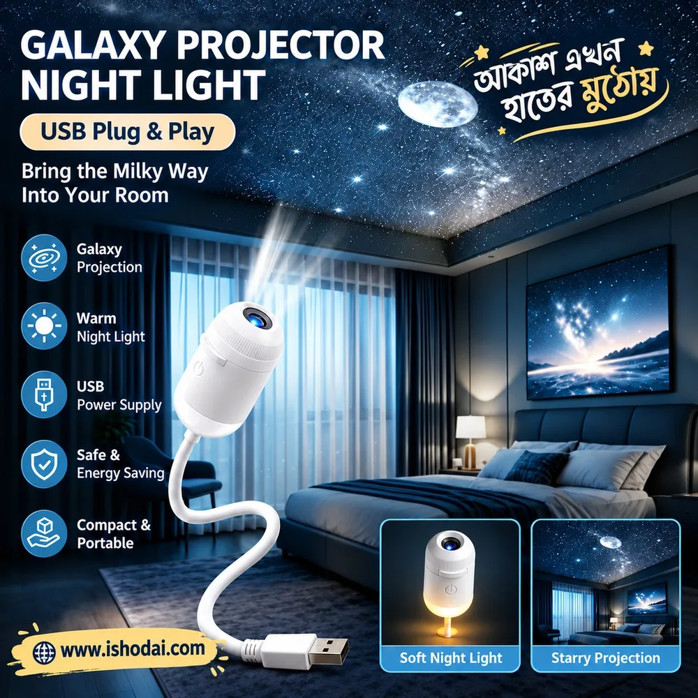 USB Starry Sky Projection Lamp Home Bedroom Night Light Romantic Milky Way Light Car Interior