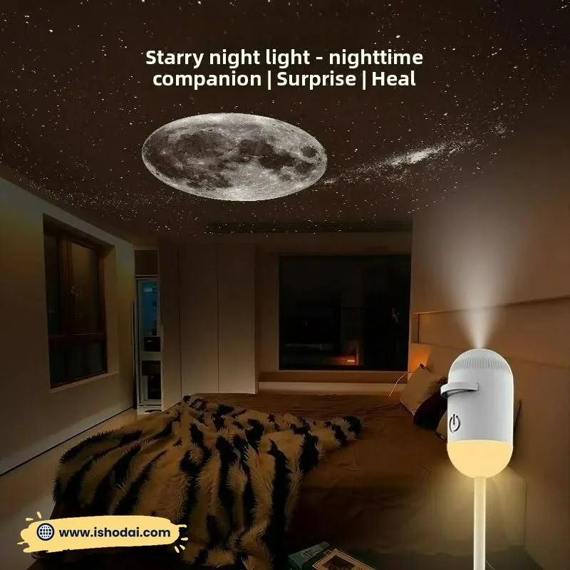 USB Starry Sky Projection Lamp Home Bedroom Night Light Romantic Milky Way Light Car Interior — view 2