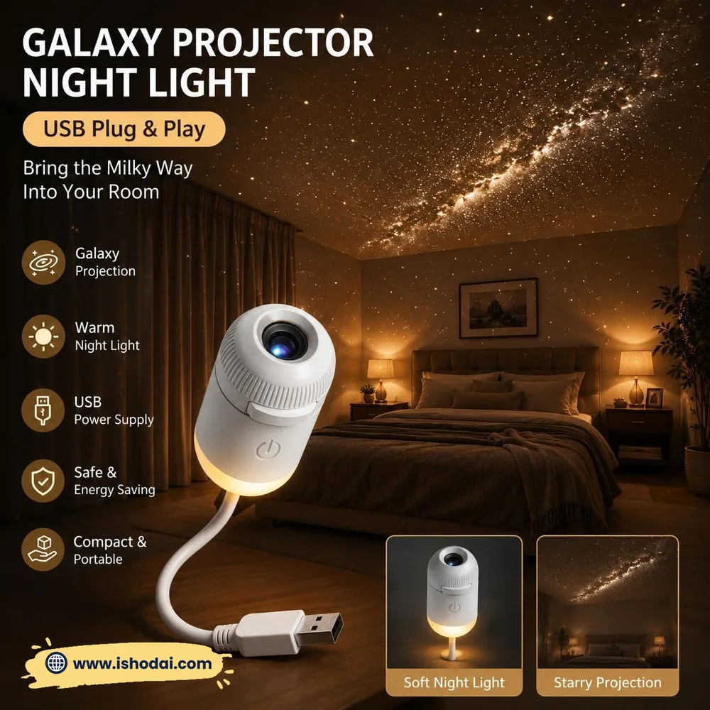 USB Starry Sky Projection Lamp Home Bedroom Night Light Romantic Milky Way Light Car Interior — view 3