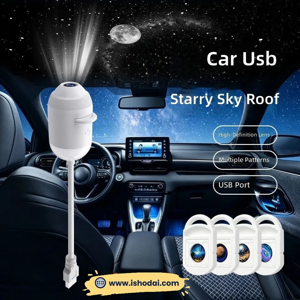 USB Starry Sky Projection Lamp Home Bedroom Night Light Romantic Milky Way Light Car Interior — view 5