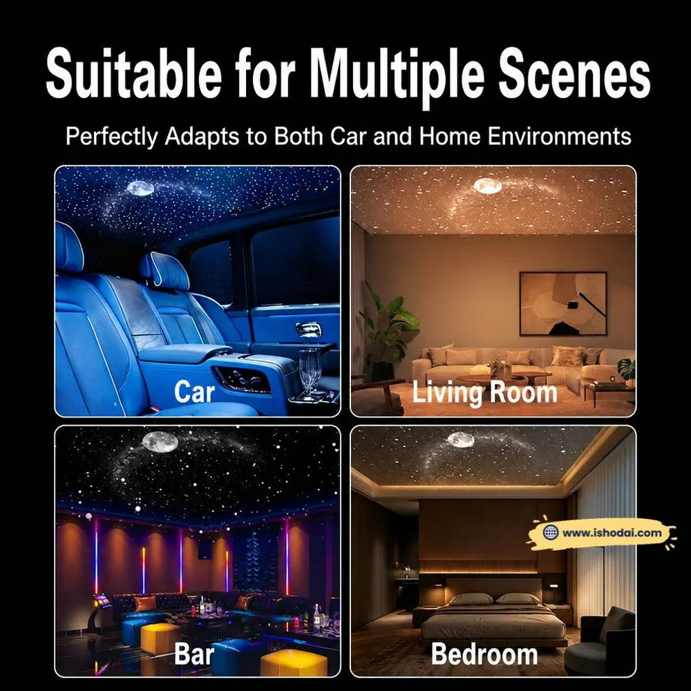 USB Starry Sky Projection Lamp Home Bedroom Night Light Romantic Milky Way Light Car Interior — view 9