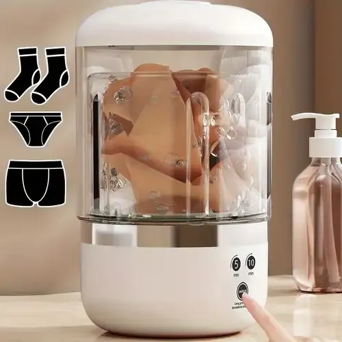 Mini Rechargeable Washing Machine Portable Automatic Travel Laundry Washer — view 5