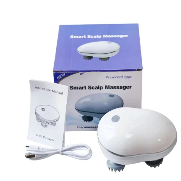Smart Scalp Massager Electric USB-Powered Head Massager with 4 Massage Nodes, Relaxation & Stress Relief