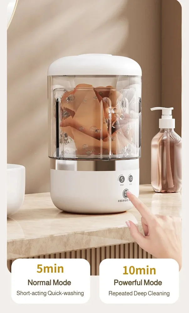 Mini Rechargeable Washing Machine Portable Automatic Travel Laundry Washer — view 9