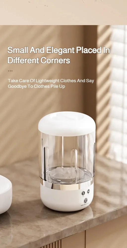 Mini Rechargeable Washing Machine Portable Automatic Travel Laundry Washer — view 23