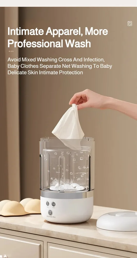 Mini Rechargeable Washing Machine Portable Automatic Travel Laundry Washer — view 25