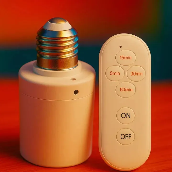 Wireless Remote Control Lamp Base Light Holder B22 (Pin) & Patch (E27) — view 4