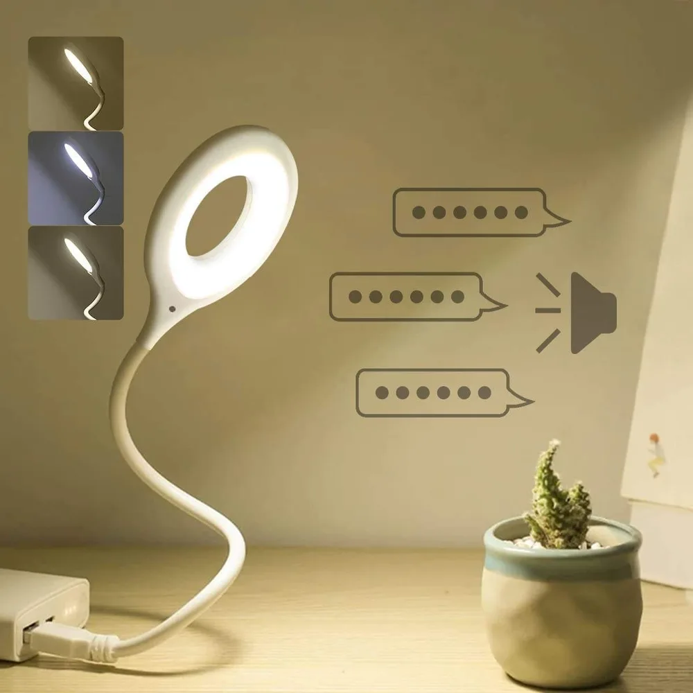 Voice Controlled USB Smart LED Night Light | 3 Color Modes & Dimmable — view 2