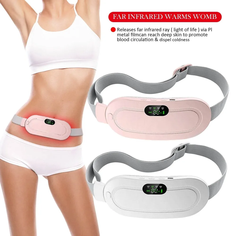 Portable Electric Menstrual Heating Pad Smart Warm Palace Relief Waist Pain Cramps Vibrating Abdominal Electric Belt — view 3