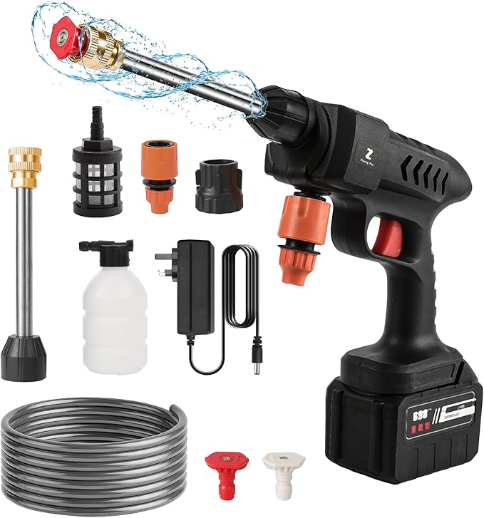 48v High Pressure Cordless Portable Bike Washer Wireless Spray Portable Water Cleaning Machine For Irrigation With Lithium Battery