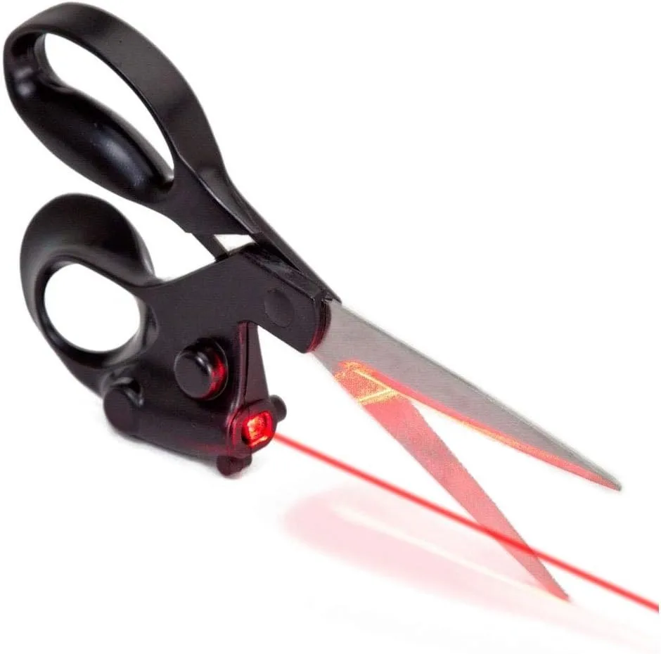 Sewing Laser Scissors, Craft Scissors with Laser Light, Laser Guided Scissors for Paper, Fabrics, Crafts Cutting