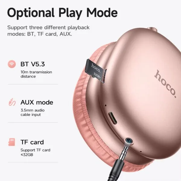 HOCO W35 Max Bluetooth Wireless Headphone — view 3