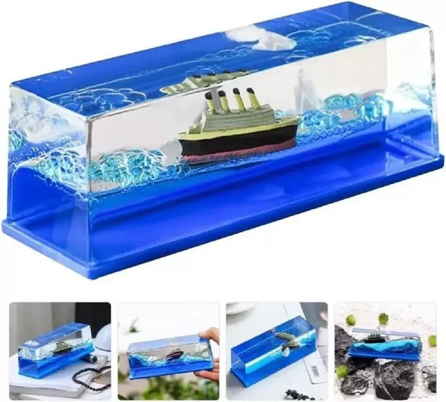 Cruise Ship Fluid Liquid Drift Bottle for interior, car dashboard — view 3