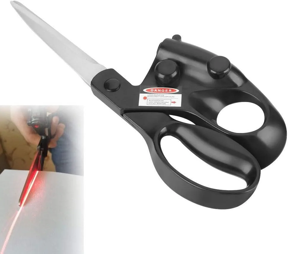 Sewing Laser Scissors, Craft Scissors with Laser Light, Laser Guided Scissors for Paper, Fabrics, Crafts Cutting — view 4
