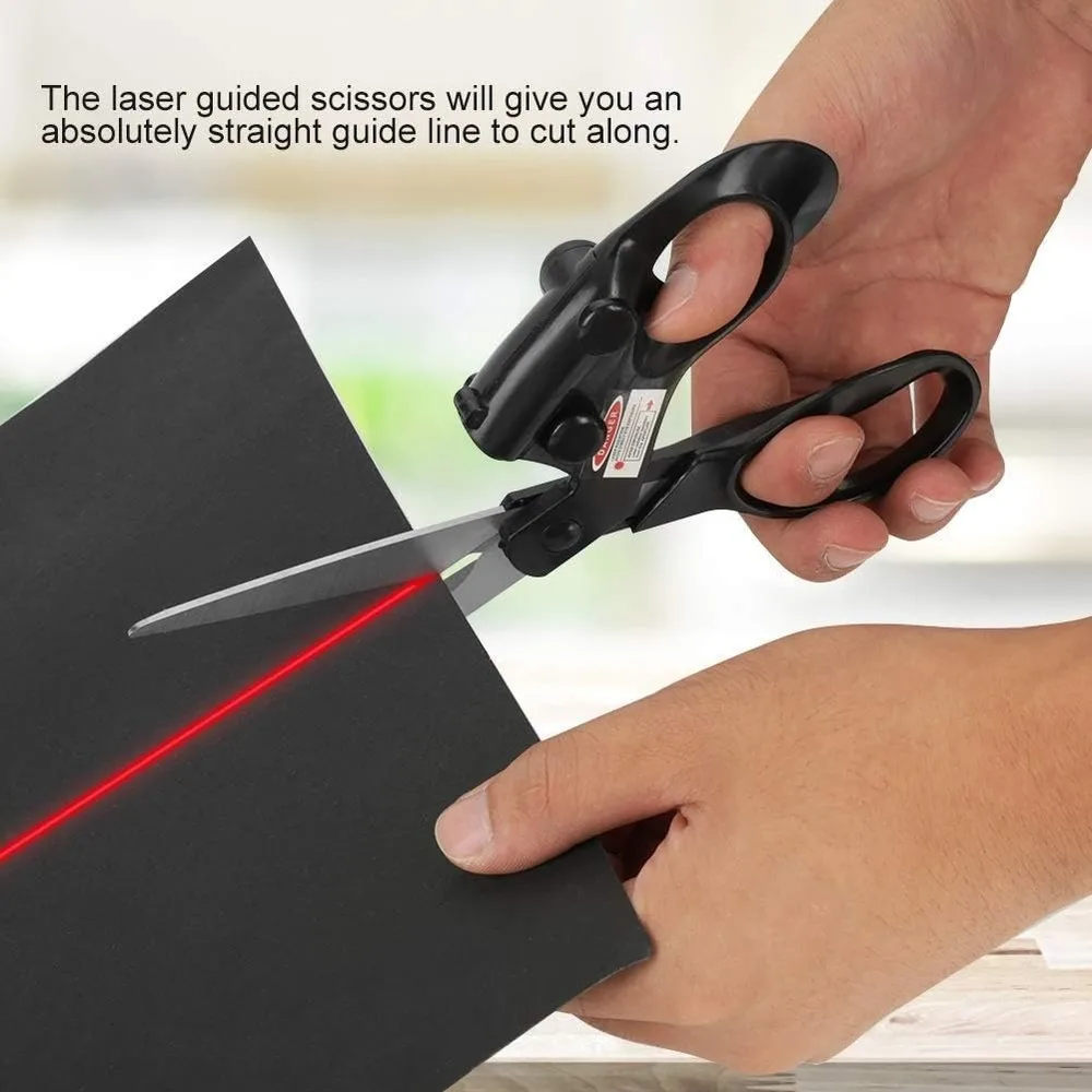 Sewing Laser Scissors, Craft Scissors with Laser Light, Laser Guided Scissors for Paper, Fabrics, Crafts Cutting — view 8