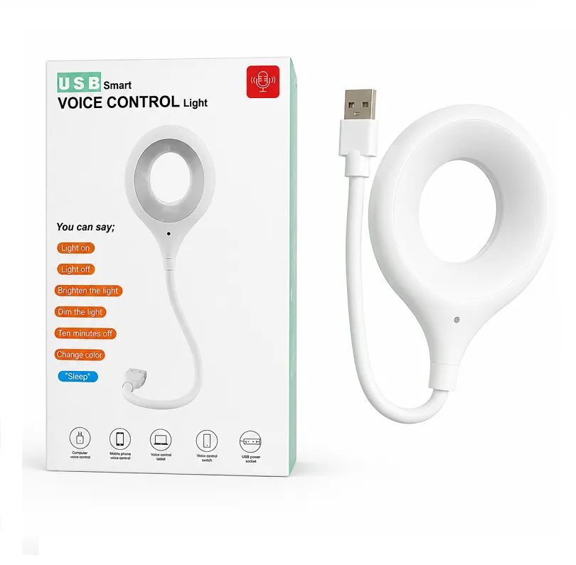 Voice Controlled USB Smart LED Night Light | 3 Color Modes & Dimmable — view 5