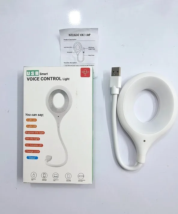 Voice Controlled USB Smart LED Night Light | 3 Color Modes & Dimmable — view 4